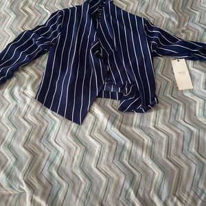 Blue/White stripe blazer - with tag